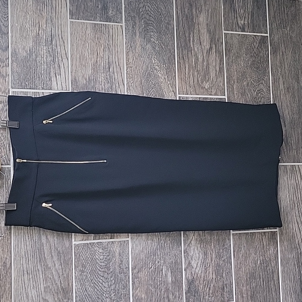 CHANEL Midi Pencil Skirt Black Size 36